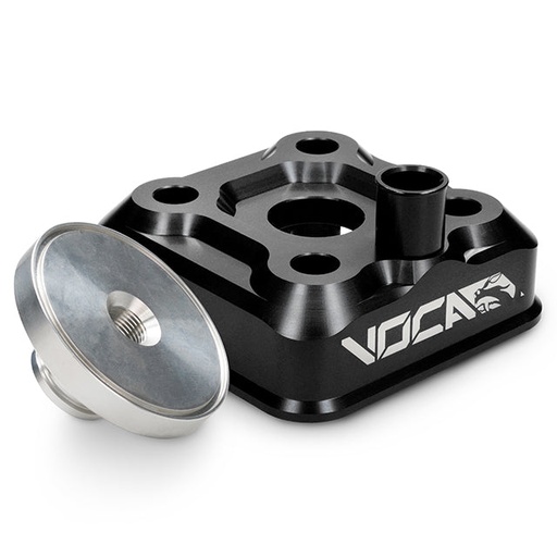 [VCR-RD11DT.00/BK] Culata modular VOCA Race Head RAW, culatín virgen, Yamaha DT LC/D, negro