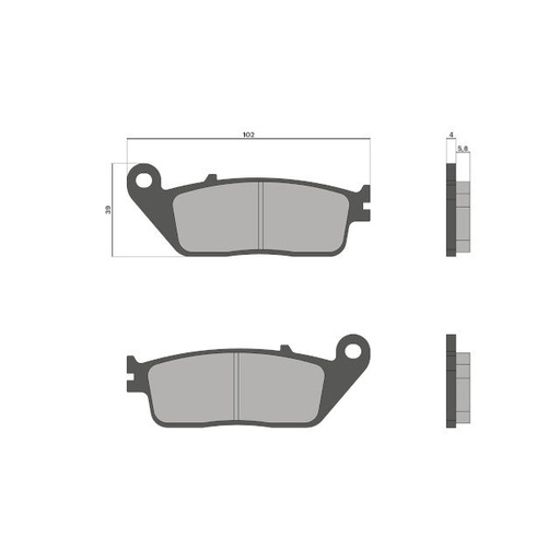 [6215027BB] Pastillas de freno delanteras Honda Forza/SH / Kymco G-Dink/SuperDink / Yamaha X-Max Malossi - Orgánicas