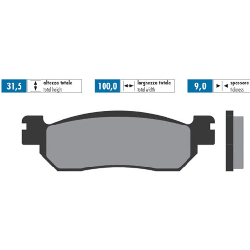 [174.0022] Pastillas de freno Polini For Race traseras Yamaha X-MAX 250/400 - Orgánico