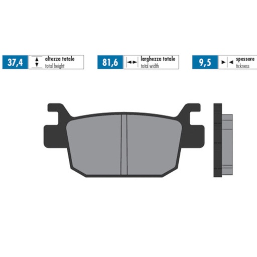 [174.0082] Pastillas de freno Polini For Race traseras Honda SH 125/300 - Orgánico
