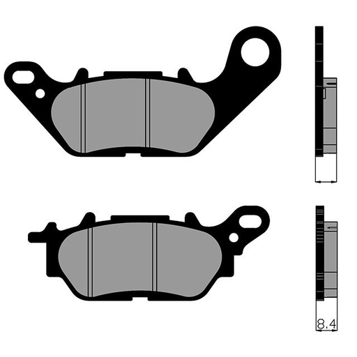 [174.0152] Pastillas de freno Polini For Race traseras Yamaha N-Max 125 - Orgánico