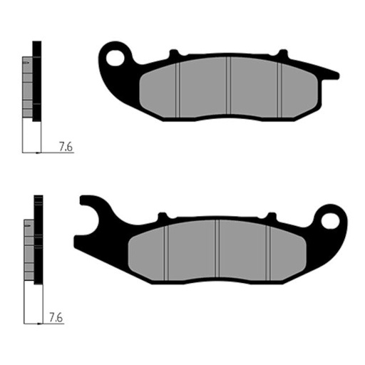 [174.0162] Pastillas de freno Polini For Race delanteras Rieju Tango / Honda CRF 250 / Derbi Terra Adventure - Orgánico