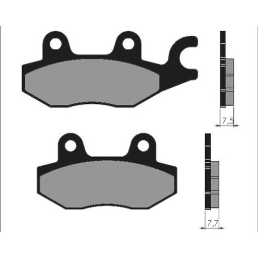[174.2064] Pastillas de freno Polini For Race delantero Kymco Grand Dink 50-125 / Suzuki Burgman AN-UH - Sinterizadas