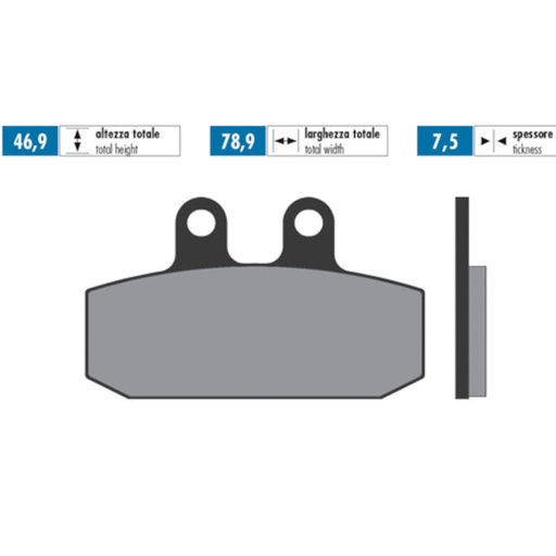 [174.0026] Pastillas de freno Polini For Race delanteras Aprilia, KTM, Yamaha DT/DTZ 125 - Orgánicas