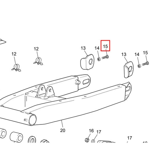 [SH-1027] Tornillo tensor de cadena original Sherco 50cc SM-R / SM-RS 