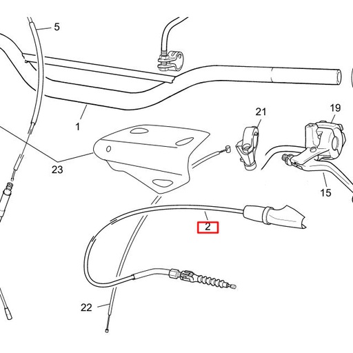 [SH-H144] Cable de embrague original Sherco SE-R / SM-R 50cc