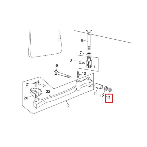 [SH-M305] Tuerca pedal de freno original Sherco 50cc