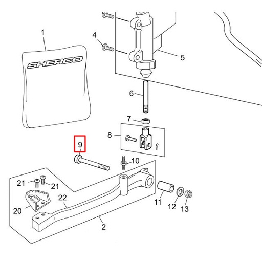 [SH-C406] Tornillo pedal de freno original Sherco 50cc
