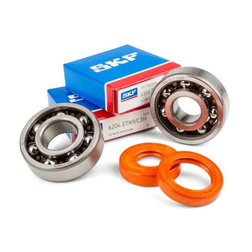 [S6-8031882/TN9] Rodamientos y retenes cigüeñal TN9 ejes 17/20mm Minarelli AM6 Stage6 R/T