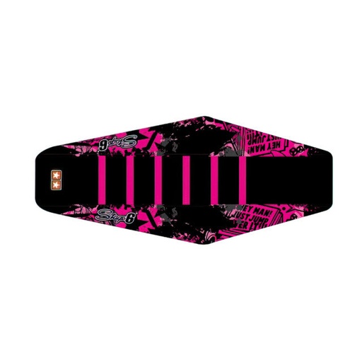 [S6-059262/PK] Funda asiento Derbi X-Treme / X-Race >2011 Stage6 - negro/rosa