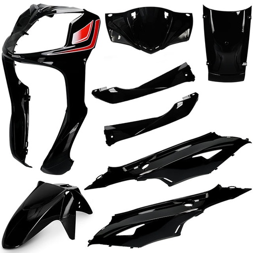 [AP55BP10.400.BK] Kit Carenados SYM Symphony SR125 8 piezas AllPro - Negro