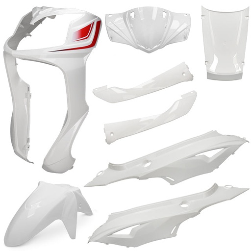 [AP55BP10.400.WH] KIt carenados SYM Symphony SR 125 8 piezas AllPro - Blanco