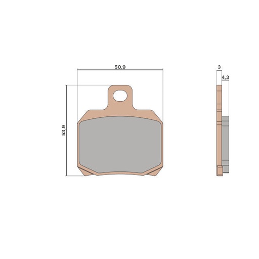 [6215017BS] Pastillas de freno traseras Yamaha X-Max 125 Euro 3 08-16 CE Malossi MHR - Sinterizadas
