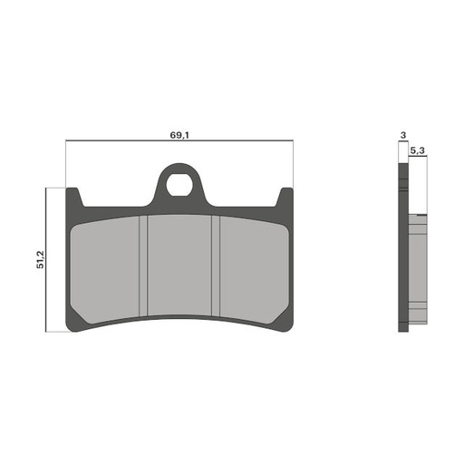 [6215022BB] Pastillas de freno delanteras Yamaha T-Max 530-560 ie Malossi - Orgánicas