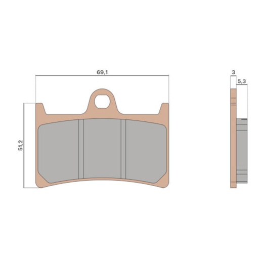 [6215022BS] Pastillas de freno delanteras Yamaha T-Max 530-560 ie Malossi - Sinterizadas