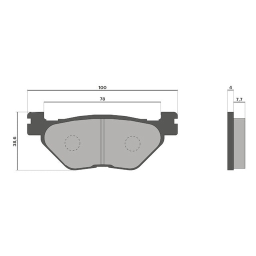 [6215030BB] Pastillas de freno traseras Yamaha T-Max 530-560 ie Malossi - Orgánicas