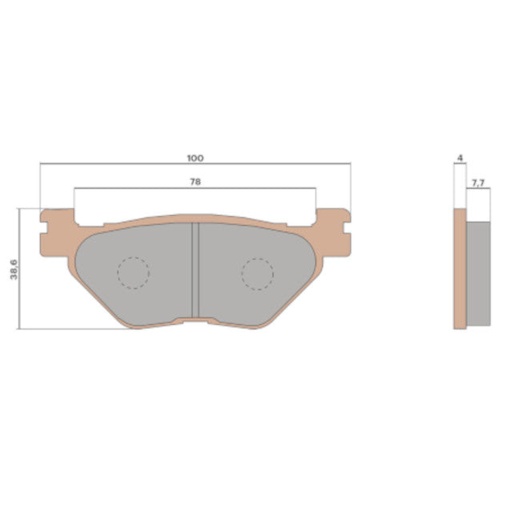 [6215030BS] Pastillas de freno traseras Yamaha T-Max 530-560 ie Malossi - Sinterizadas