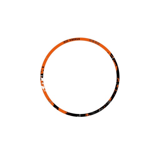 [S6-0513.1/BK] Kit adhesivos llantas 13" Stage6 - Naranja / Negro