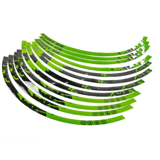 [S6-0510.1/GR] Kit de adhesivos llantas 10" Stage6 - Verde / Negro