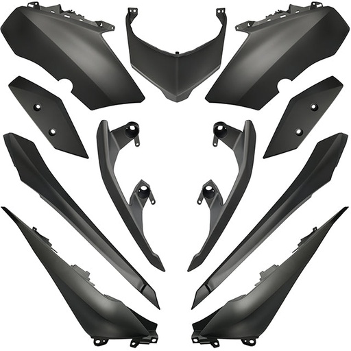 [AP55BP10.660.DG] Kit carenados Yamaha X-Max 125/300 18-22 / 400 18-20 11 piezas AllPro - gris oscuro metalizado