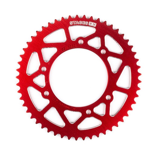 [S6-2019301/RE] Corona Derbi DRD Pro 53D 420 aluminio CNC Stage6 - Rojo