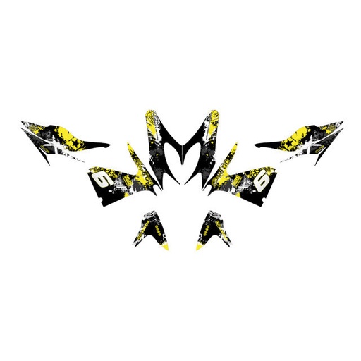 [S6-056601/YE] Kit adhesivos Yamaha Aerox <2013 Stage6 - Amarillo/Negro