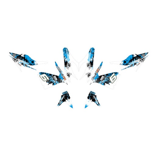 [S6-056601/BL] Kit adhesivos Yamaha Aerox <2013 Stage6 - Azul/Negro