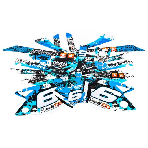 [S6-058802/BL] Kit adhesivos Rieju MRT 50 09-22 Stage6 - Azul/Negro