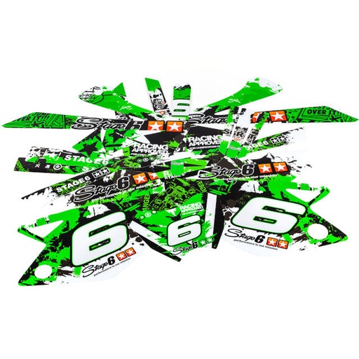 [S6-058802/GR] Kit adhesivos Rieju MRT 50 09-22 Stage6 - Verde/Negro