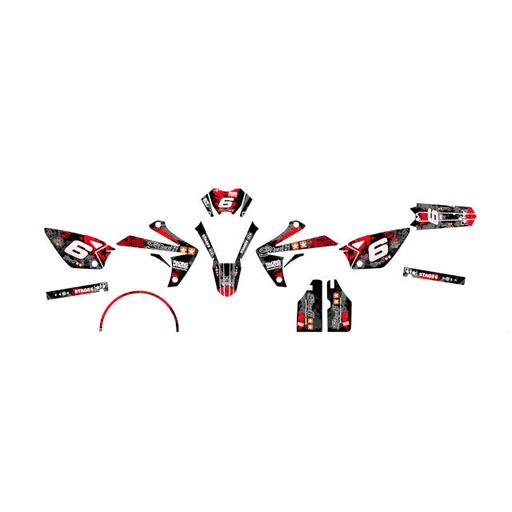 [S6-058802/RE] Kit adhesivos Rieju MRT 50 09-22 Stage6 - Rojo/Negro