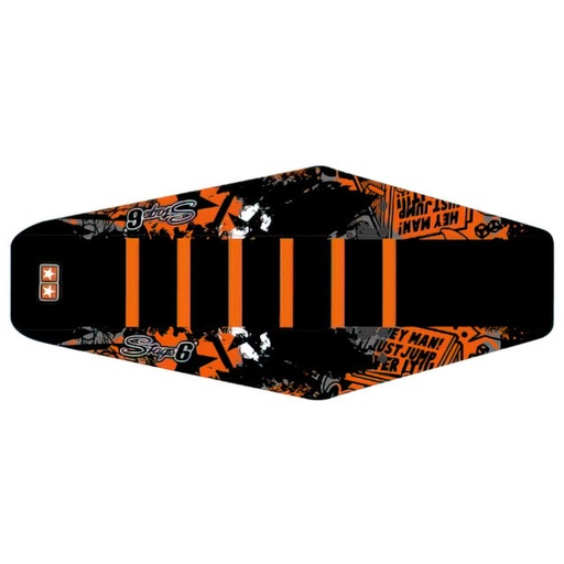 [S6-058866/WH] Funda asiento Sherco / HRD 50 >2006 Stage6 - Blanco/Naranja