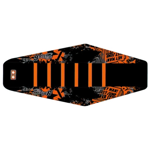 [S6-058861/BK] Funda asiento Yamaha DT 50 Stage6 - Negro/Naranja