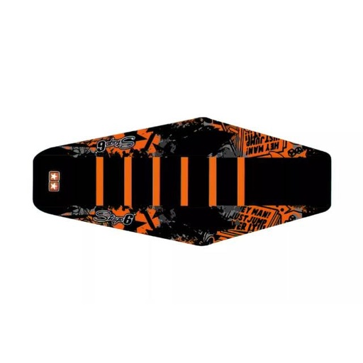 [S6-059261/BK] Funda asiento Derbi Senda 50cc 05-10 Stage6 - Negro/Naranja