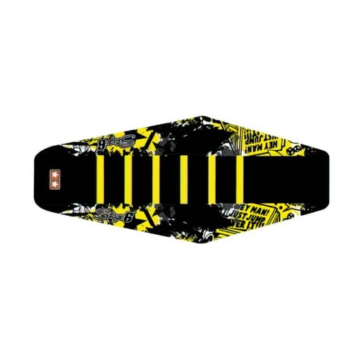 [S6-059261/YE] Funda asiento Derbi Senda 50cc 05-10 Stage6 - Negro/Amarillo