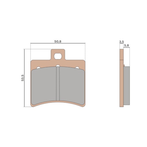 [6215019BS] Pastillas de freno traseras Wottan Storm 300 Malossi MHR - Sinterizadas