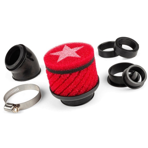 [S6-35015/RE] Filtro de aire racing d.28mm / 48mm Stage6 Rojo