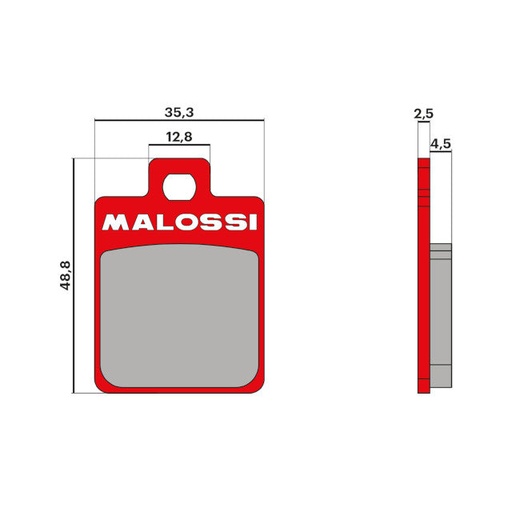 [6215006BR] Pastillas de freno traseras SYM Symphony 125 ie 4T LC euro 5 2021-> Malossi MHR 