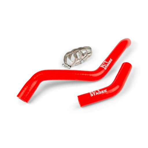 [S6-01219301/RE] Tubos de refrigerante Stage6 R/T Derbi euro 3 / 4 - rojo