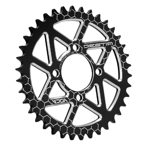 [VCR-SD450.YDT.38/BK] Corona Yamaha DT 50 Portugal Z-38 420 Aluminio CNC VOCA - negro