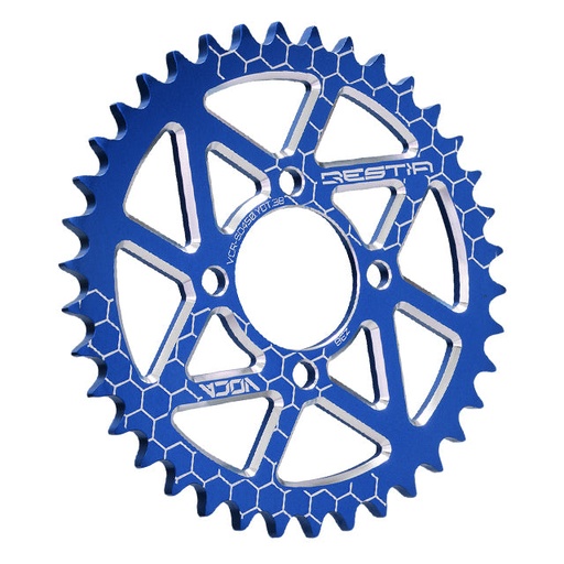 [VCR-SD450.YDT.38/BL] Corona Yamaha DT 50 Portugal Z-38 420 Aluminio CNC VOCA - azul