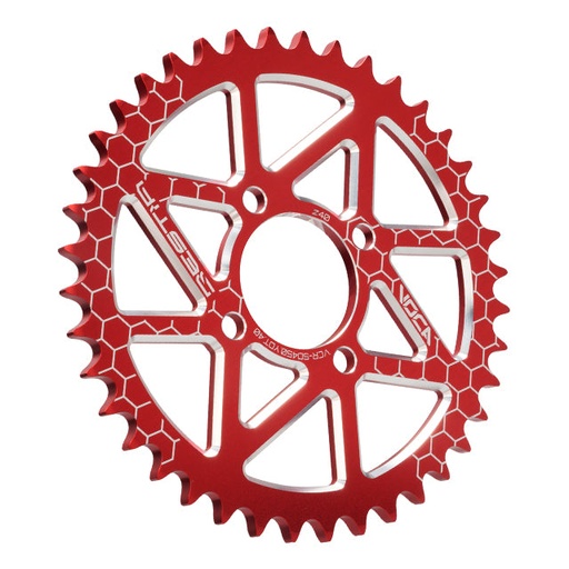 [VCR-SD450.YDT.40/RE] Corona Yamaha DT 50 Portugal Z-40 420 Aluminio CNC VOCA - rojo