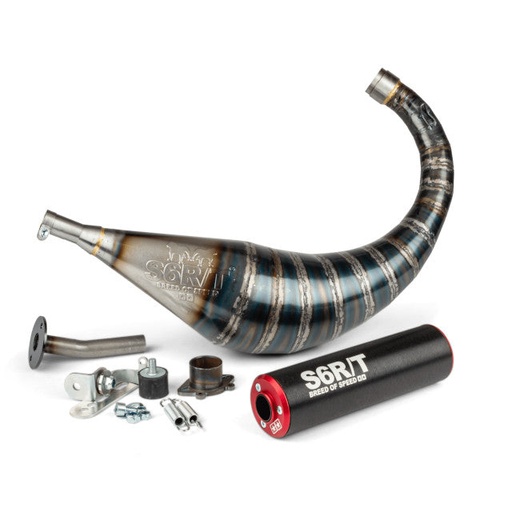 [S6-96193751/RE] Escape Stage6 R/T 70/80cc Derbi euro 2 / 3 / 4 - negro / rojo