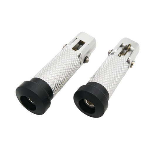 [YC110-0902-18-SI] Juego estriberas plegables Pitbike YCF Mini GP - Plata