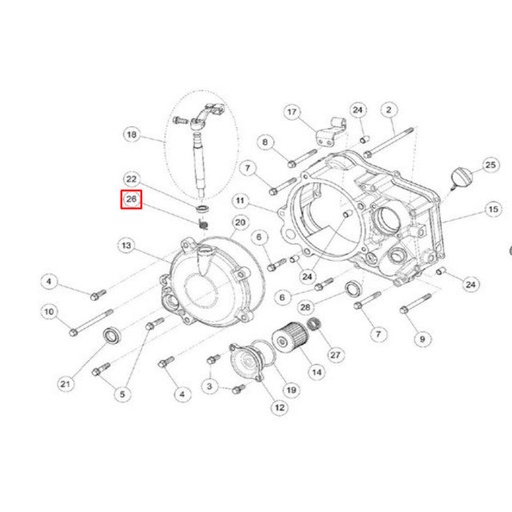 [86413] Muelle leva de embrague motor Daytona Anima