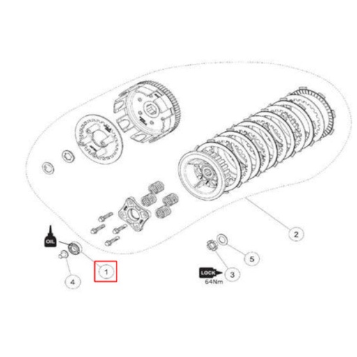 [83786] Cojinete embrague 6000 motor Daytona Anima