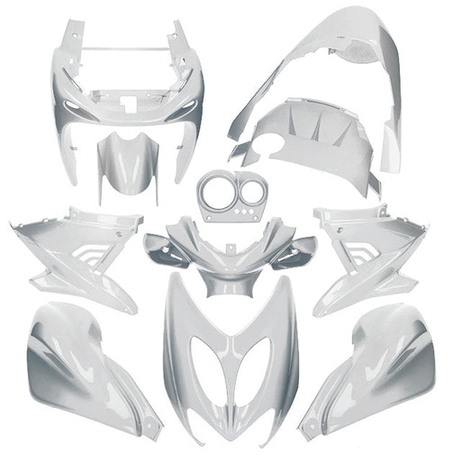 [AP55BP10.900.SI] Carenados Yamaha Aerox / MBK Nitro hasta 2013 11 piezas AllPro - plata metalico