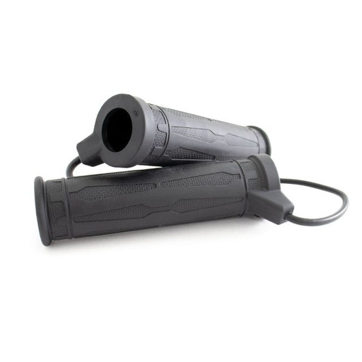 [AM10702E] Puños calefactables 7/8" + 7/8" con interruptor externo largo 130mm Koso - negro