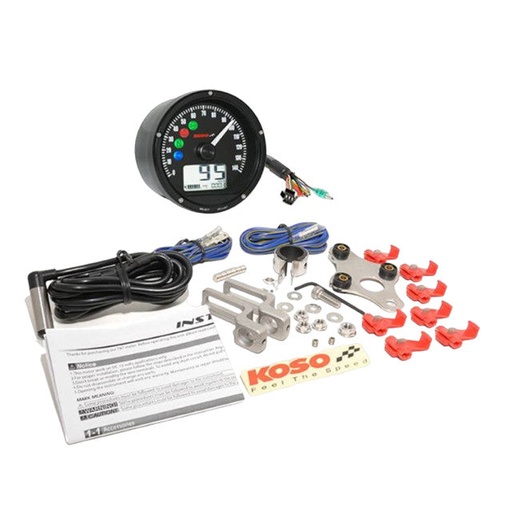 [BA035171] Velocimetro y RPM D75 0-140 km/h Koso - negro