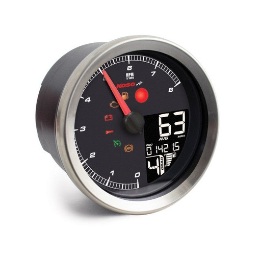 [BA051220] Marcador multifunción Harley XL-883 y XL-1200 >2014 / Softail >2011 / Dyna >2012 HD-01-04 Koso - plata