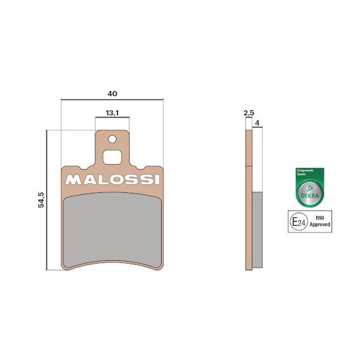 [6215008BS] Pastillas de freno delanteras Yamaha Aerox / Jog Neo's Malossi - sinterizadas